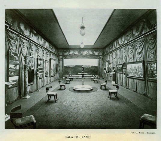La Sala del Lazio all'esposione mondiale di Venezia