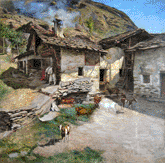 Baite con capre in val di Lanzo Uja di Modrone